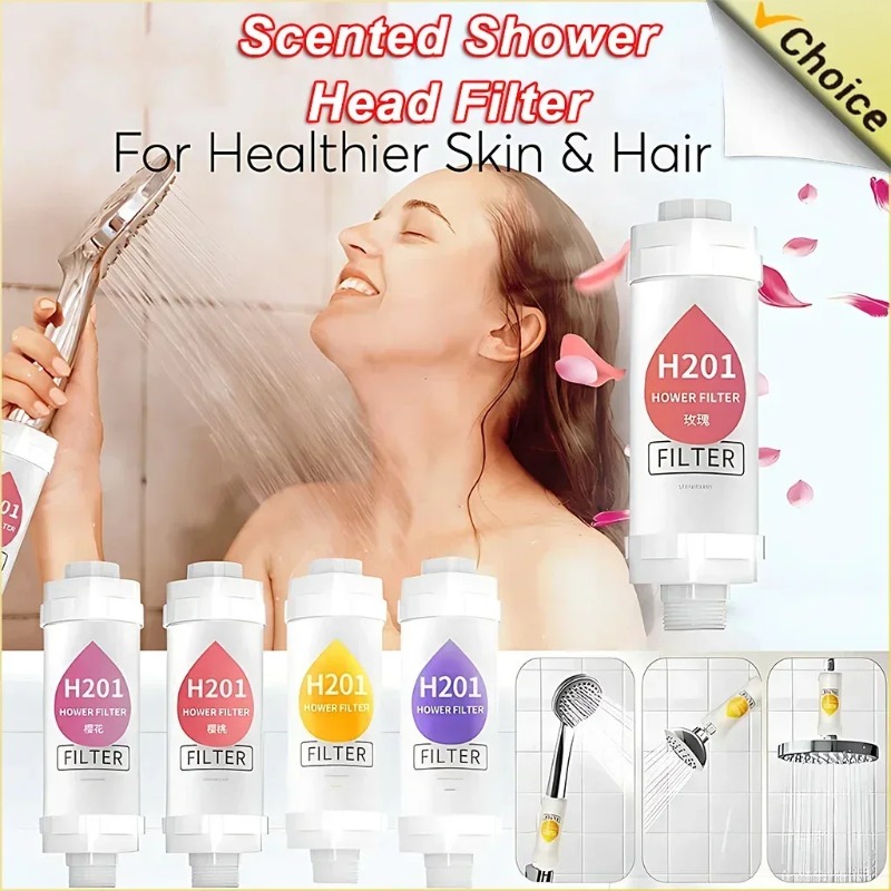 Filtro chuveiro fragrância vitamina c aromaterapia amaciante purificador para água dura remove cloro residual acessórios do banheiro
