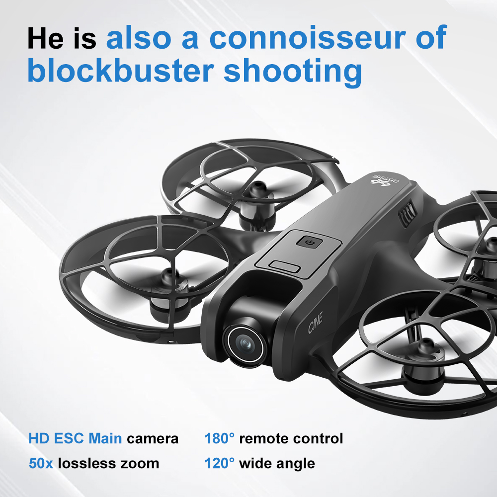 V666 Mini Drone Rc WiFi 8K HD double caméra 6 axes Mode sans tête hélicoptère 180 °   Flip télécommande quadrirotor garçon jouet cadeau UAV
