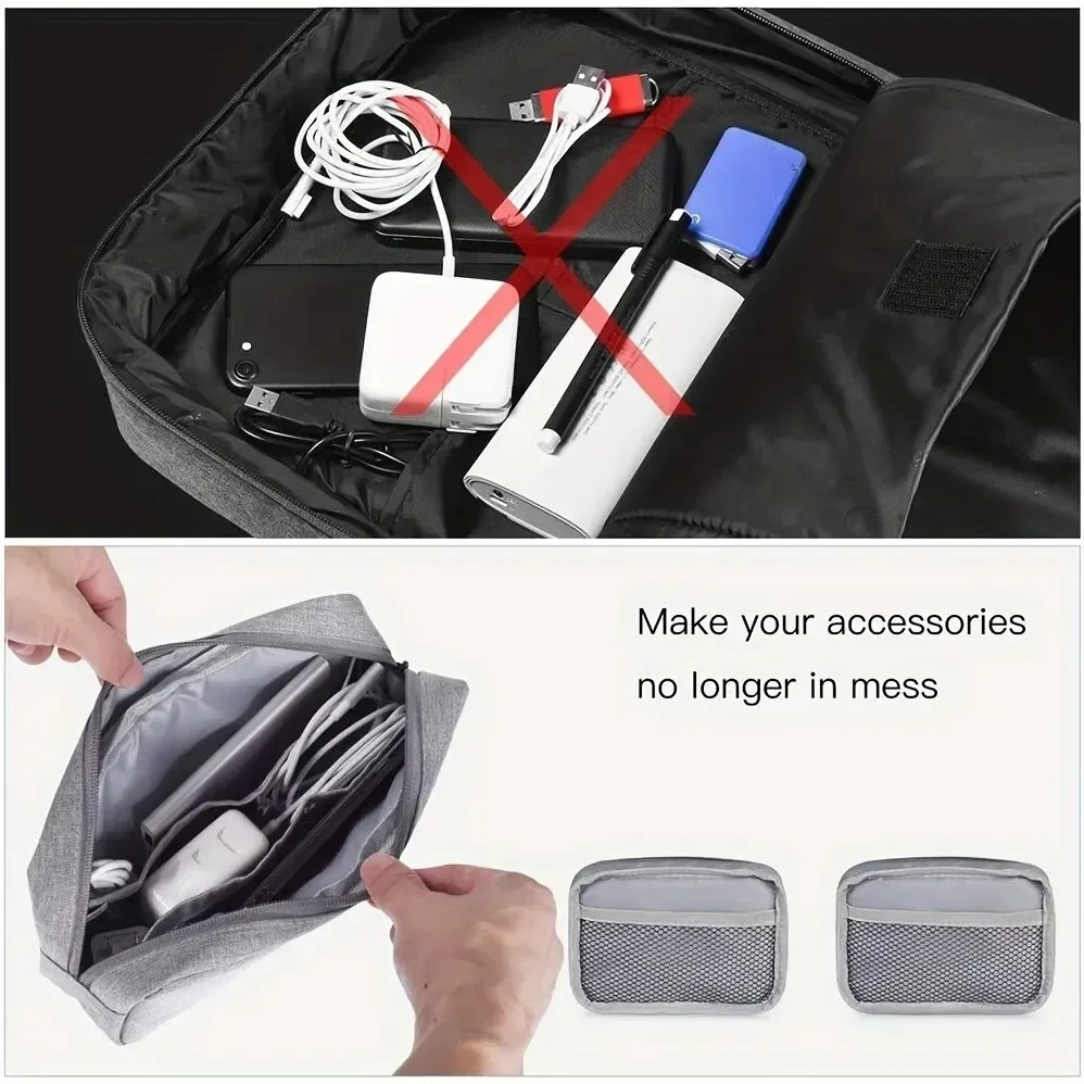 Bolsa de almacenamiento, organizador de cables, bolsa de viaje, electrónica pequeña, tarjeta SD, bolsa de almacenamiento para banco de energía