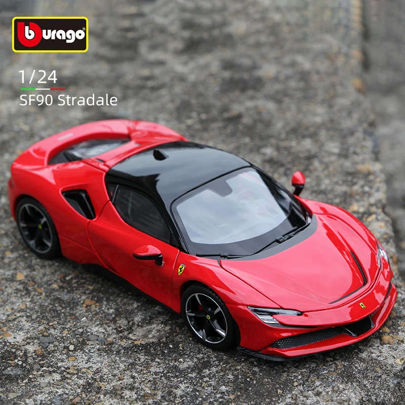 Bburago 1:24 フェラーリ SF90 Stradale 合金スポーツカー静的ダイキャスト車グッズモデルおもちゃダイキャスト Voiture ギフト