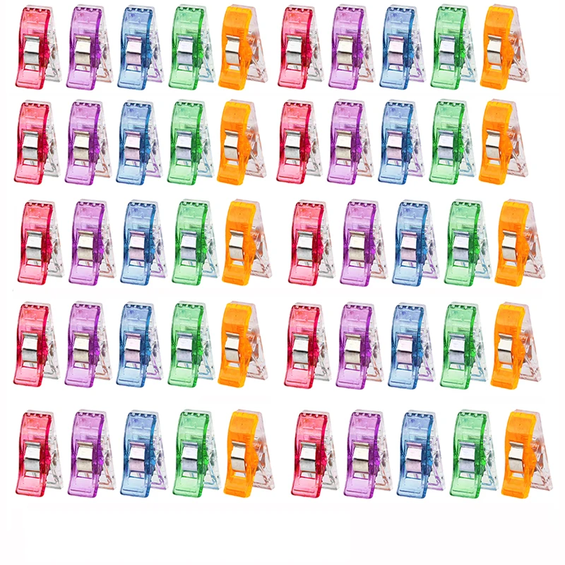50 STKS Naaiclips Kleurrijke Clips Multifunctioneel Plastic Ambacht Haken Breien Veiligheid Kleding Clips Kleur Bindclips Papier