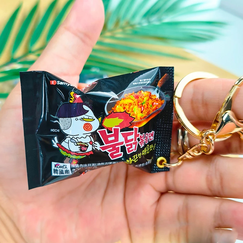 Simulation Instant Noodles Keychain On The Phone Mini Snacks Pendant Bag Pendant Christmas Gifts For The New Year