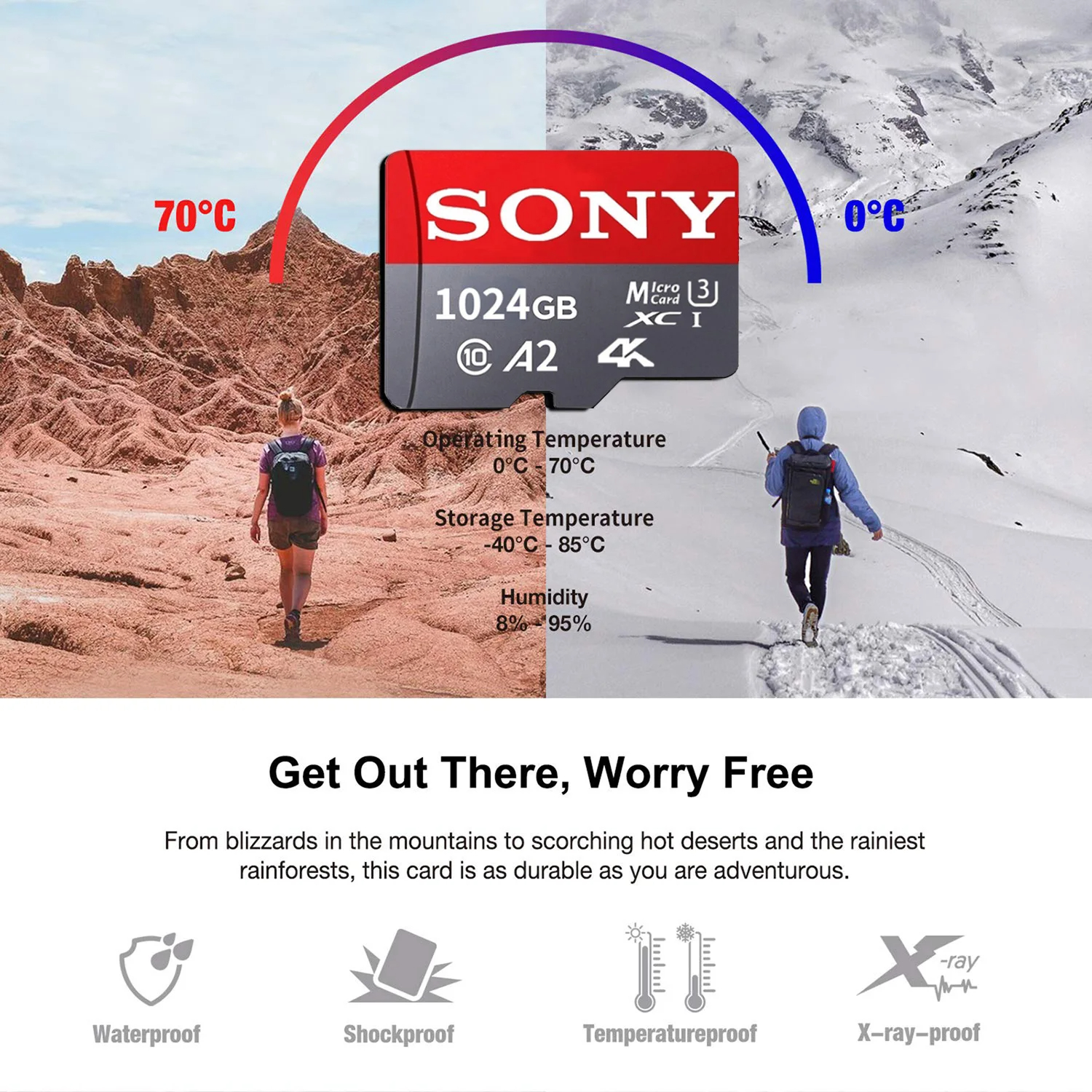 SONY Micro TF SD Card SD Memory Card Extreme 1TB 512GB 128GB 256GB U3 V30 4K Full Memory Flash Cards For Phone Computer Camera