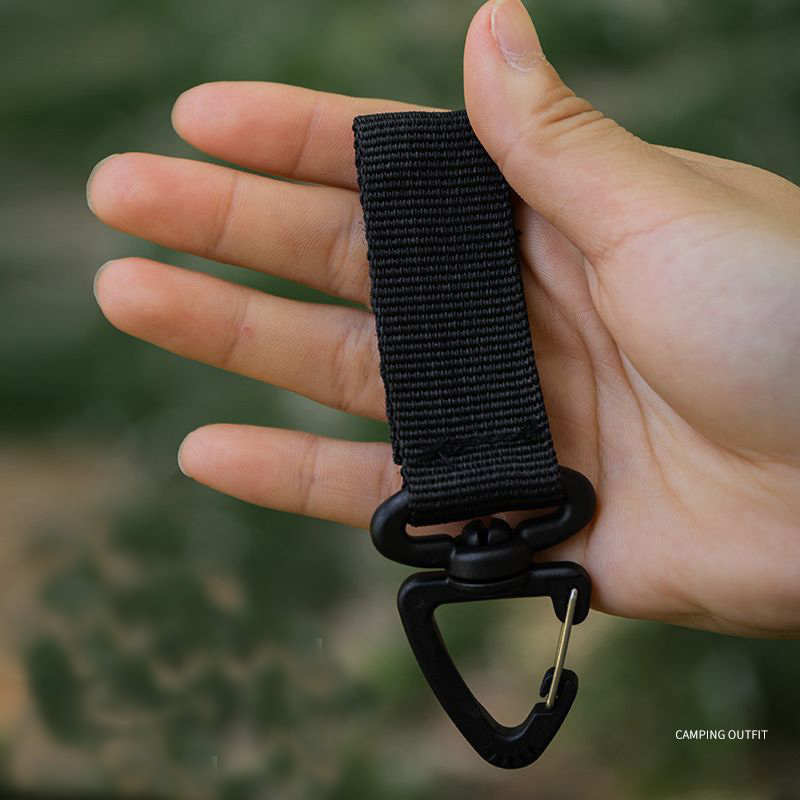 Outdoor 360 Rotate Nylon Carabiner Key Hook MOLLE Webbing Buckle Belt Buckle Hanging Camping Climbing Backpack Accessories
