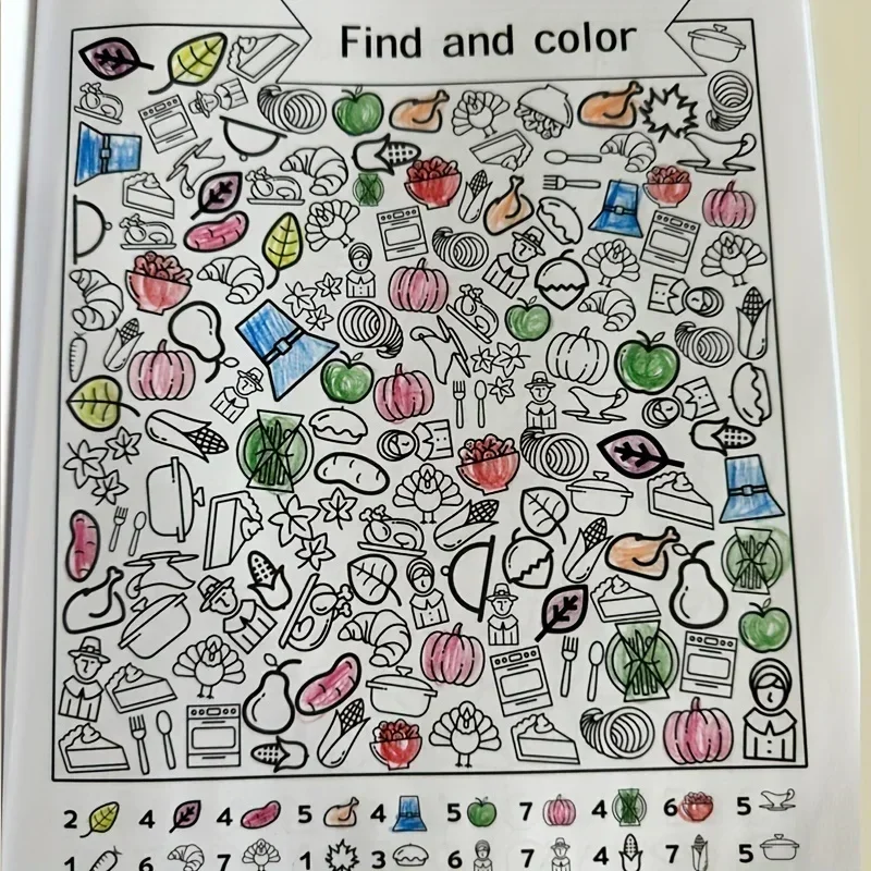 Interactive Hidden Objects Book for Youngsters Concentration Training & Educational Fun with Find and Color Puzzle School Family