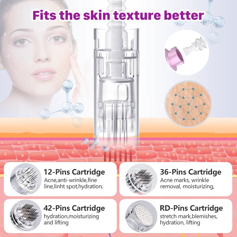 ดร.แท้ ปากกา Ultima M7 10 ชิ้นเข็ม Multi - function Facial Mesotherapy Micro Skin ไร้สายไฟฟ้า Derma อุปกรณ์ความงาม