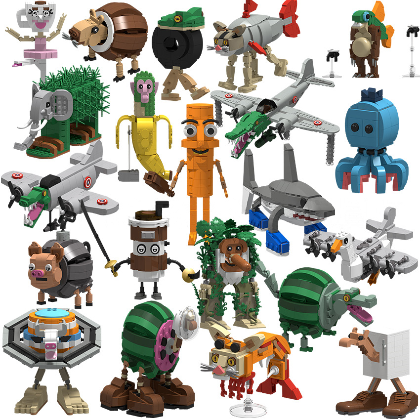 Brainrot Bricks Tung Tung Sahur Фигурки Tralalero Tralala Строительные блоки Игрушки для мальчиков Подарки на день рождения