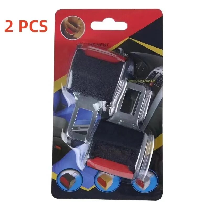 Extension de Clip de ceinture de sécurité de voiture, 2 pièces, boucle de verrouillage de ceinture de sécurité, prise d'insertion épaisse, boucle de sécurité