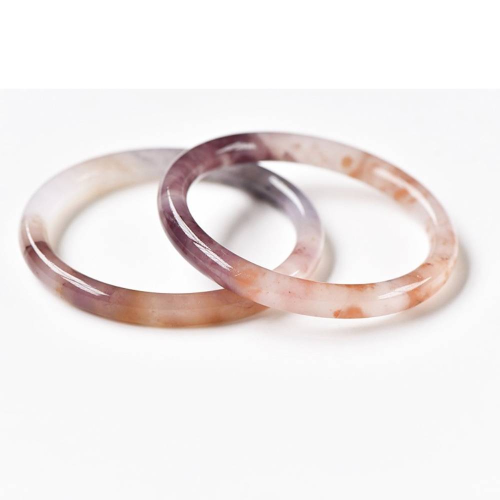 Hetian กำไลข้อมือหินหยกไหมสีทองสีม่วงธรรมชาติเพื่อความงามเครื่องประดับอัญมณีสำหรับผู้หญิงหรูหรามีเสน่ห์