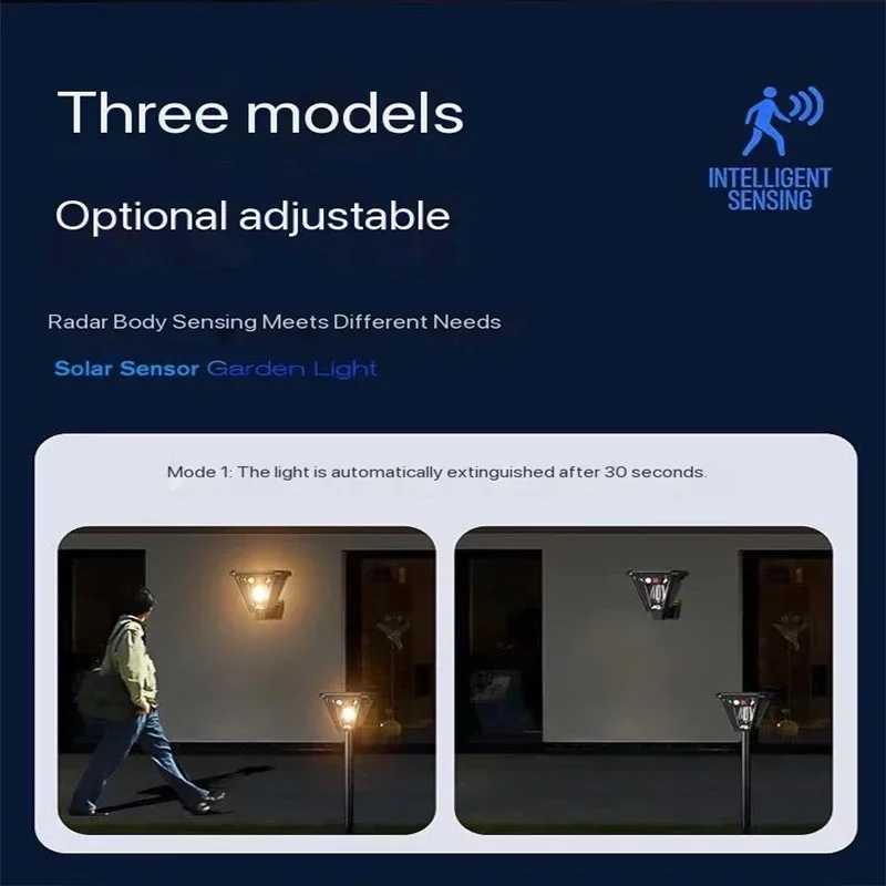 Lámparas de pared solares para acampar al aire libre 2 en 1, lámparas de césped, lámpara de pie, lámparas de inducción LED, lámparas de paisaje de jardín, lámpara decorativa de tungsteno