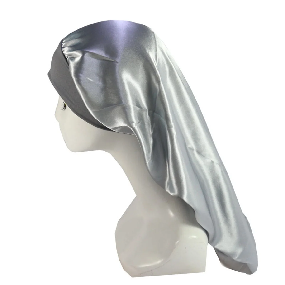 1 touca de dormir sedosa com comprimento opcional para cabelos lisos e cacheados, touca de cabelo extra grande para dreadlocks e tranças, sono de cetim