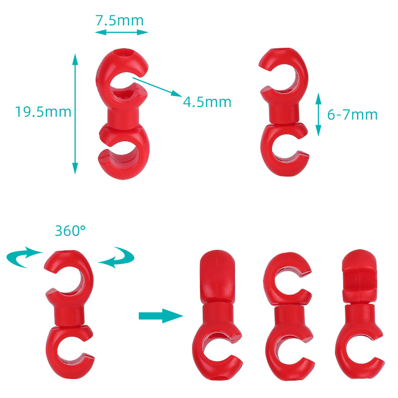 Clips de câble de frein rotatifs pour vtt, boucles de câble de changement de vitesse de vélo, Clips de ligne de guidage pour un cyclisme fluide, performances améliorées