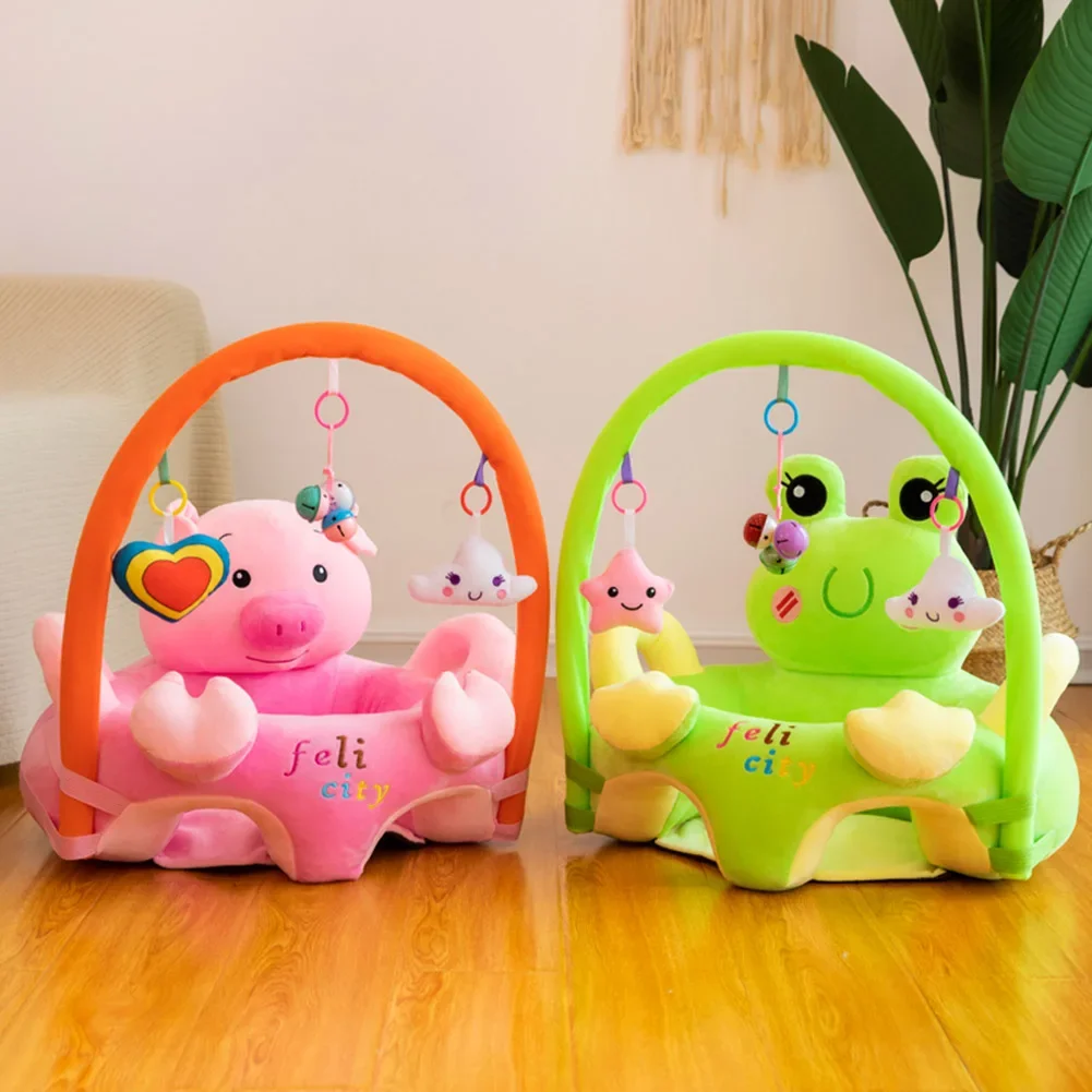 Sofá do bebê assento do bebê sofá quadro cadeira de alimentação de algodão assentos do bebê ninho puff lavável sem enchimento dos desenhos animados berço sofá cadeira