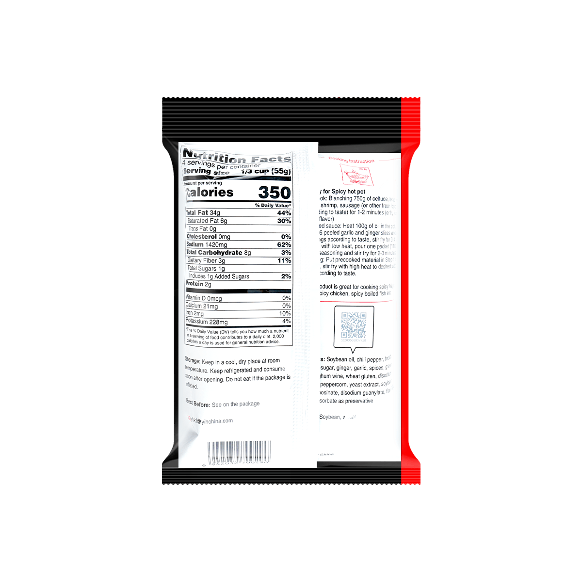 [6Packs]Spicy Stir Frying Base 220g, 220.00g*6Packs