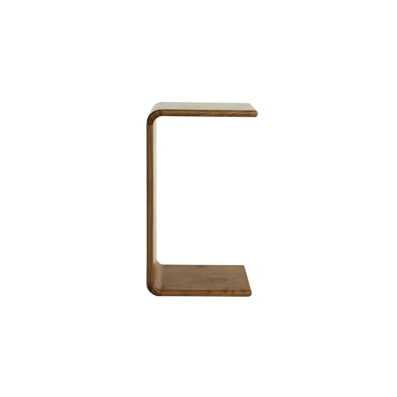Mesa lateral minimalista nórdica – mesa de centro de madeira maciça, suporte de canto para sofá, móveis de nogueira preta, decoração de sala de estar.