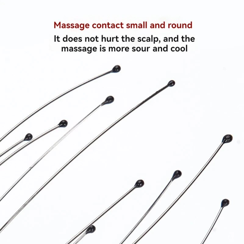 Aço inoxidável polvo cabeça massageador, gravado cabeça relaxante, cérebro massagem garra, couro cabeludo Scratcher, coceira apaziguador