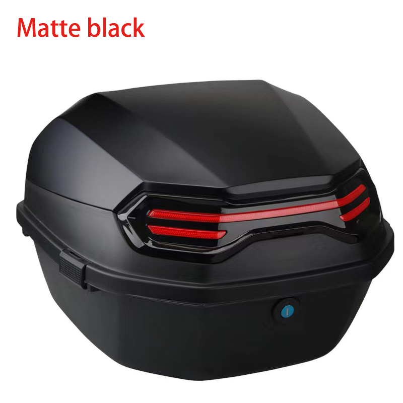 Motorcycle Tail Box Scooter Boots Trunk Cool ABS+PP Solid Case For Full Helmet Storage Organizer Box Tail Box Back