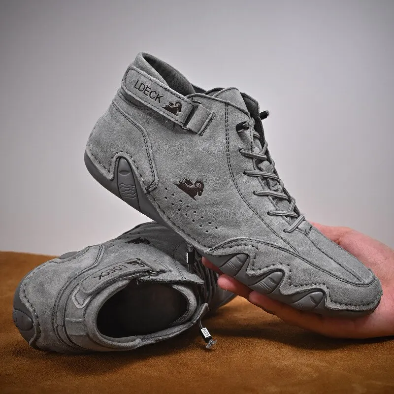 Męskie buty na co dzień motocyklowe buty zimowe 2023, wodoodporne, wysokie trampki, luksusowe obuwie