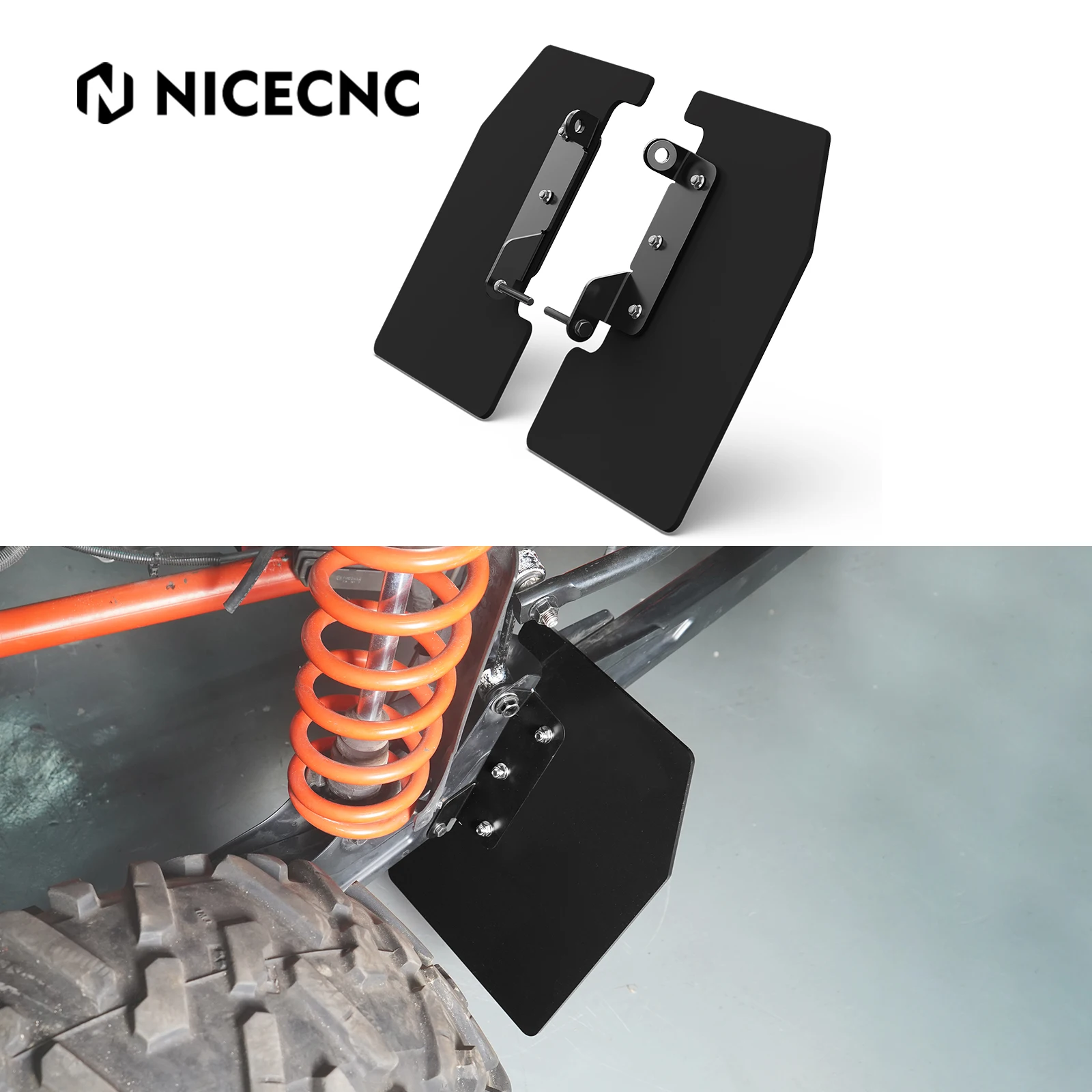 สําหรับ Maverick X3 Mud Guard Baffle ล้อหลัง Rock Deflector Kit สําหรับ Can Am Maverick X3 UTV อุปกรณ์เสริม