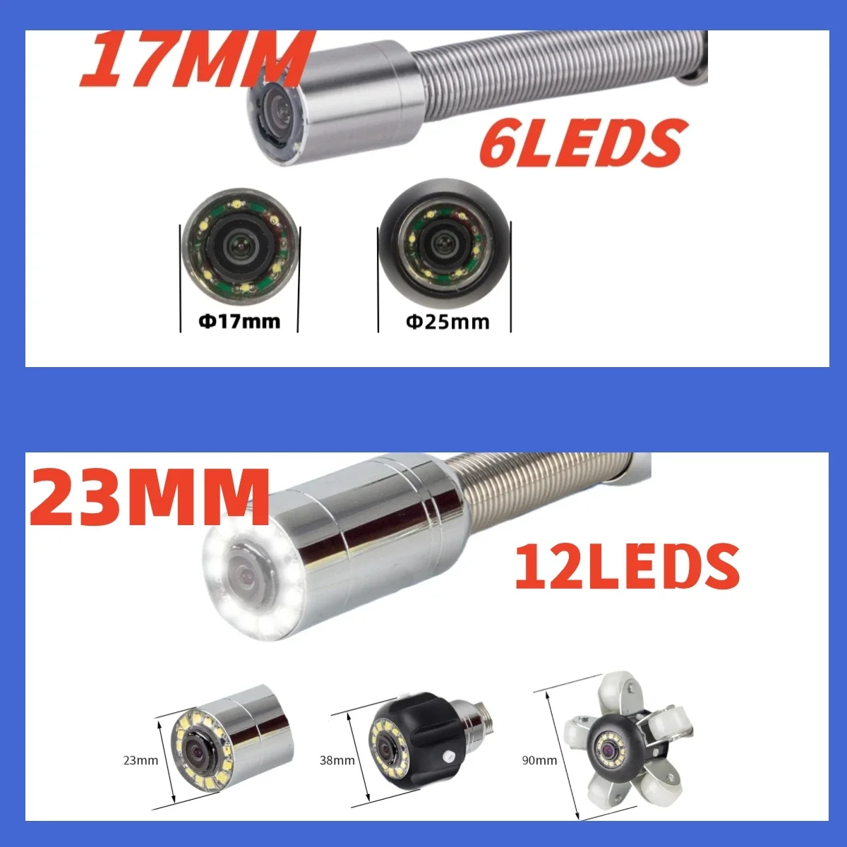 Cámara de inspección de tuberías de alcantarillado DVR 16GB grabación de vídeo, endoscopio Industrial de drenaje SYANSPAN impermeable 8500MHA batería 20/30/50M