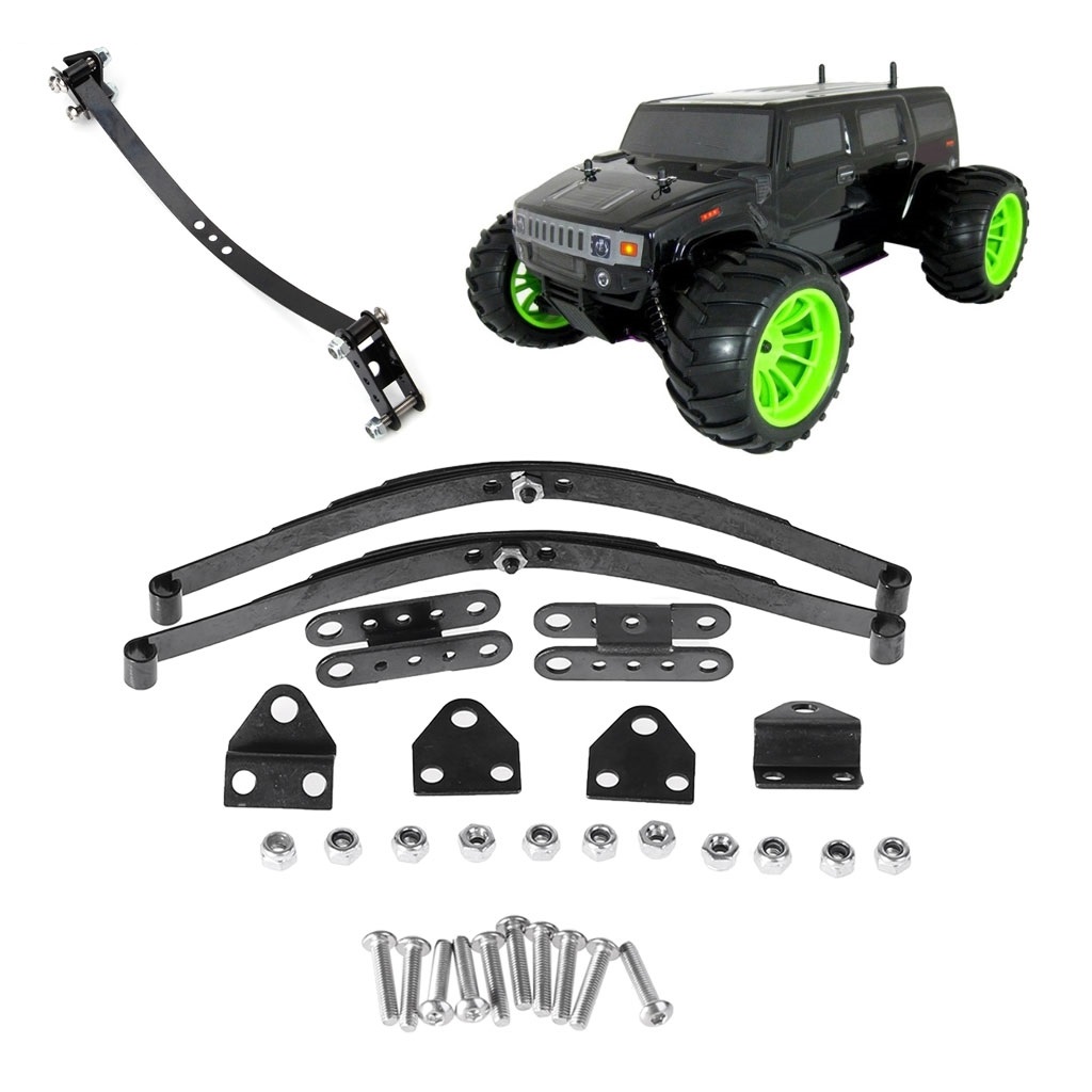 Newest 4Pcs 1/10 Leaf Springs Set HighLift Chassis for 1/10 D90 RC Crawler Car Parts Black