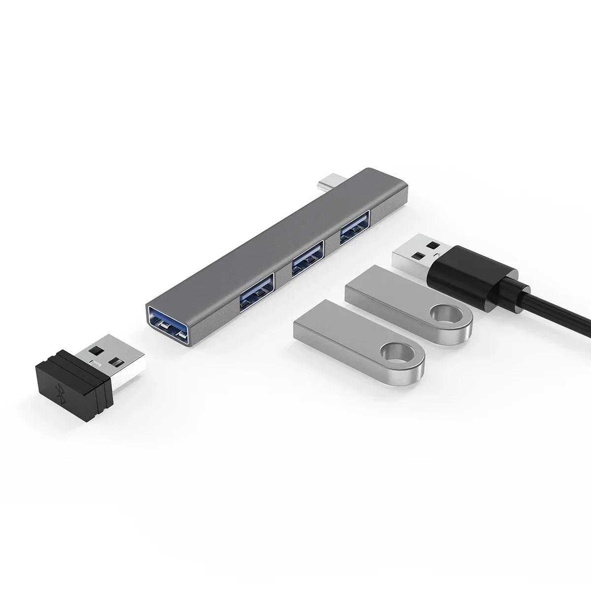 USB C HUB 3.0 Tipo C 3.1 Adaptador OTG divisor multi USB de 4 puertos para accesorios de PC Xiaomi Lenovo