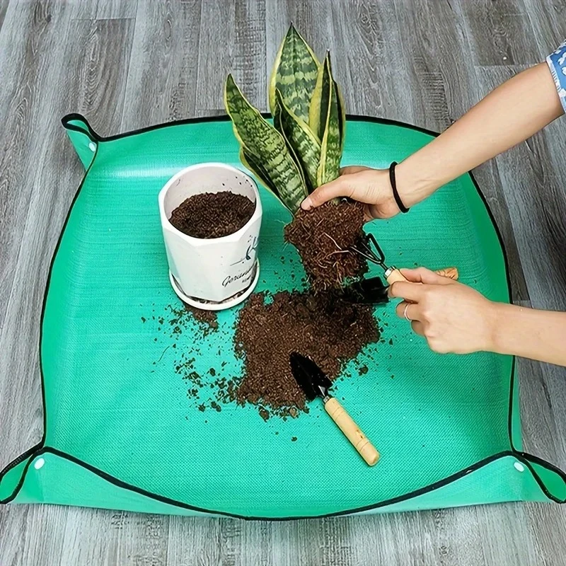 1 pz Tappetino per piantare 50 cm -100 cm Tappetino per vasi da giardinaggio Pieghevole per piante da giardino Vaso da fiori Tappetini impermeabili per trapianto