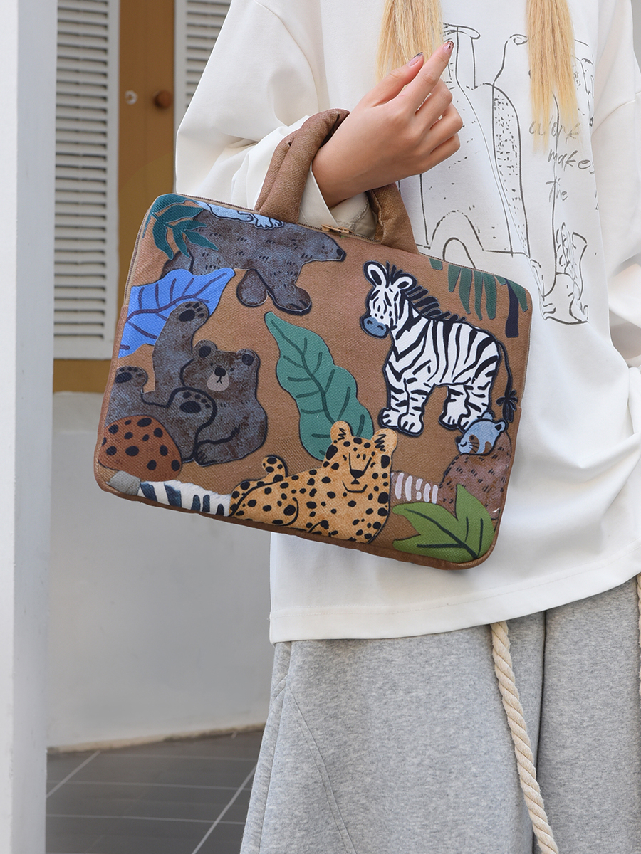 Bolsa para Portátil con Diseño de Gato fiti, Bolso de Mano para Mujer, Funda Protectora para iPad de  Puadas, Bolsa d...