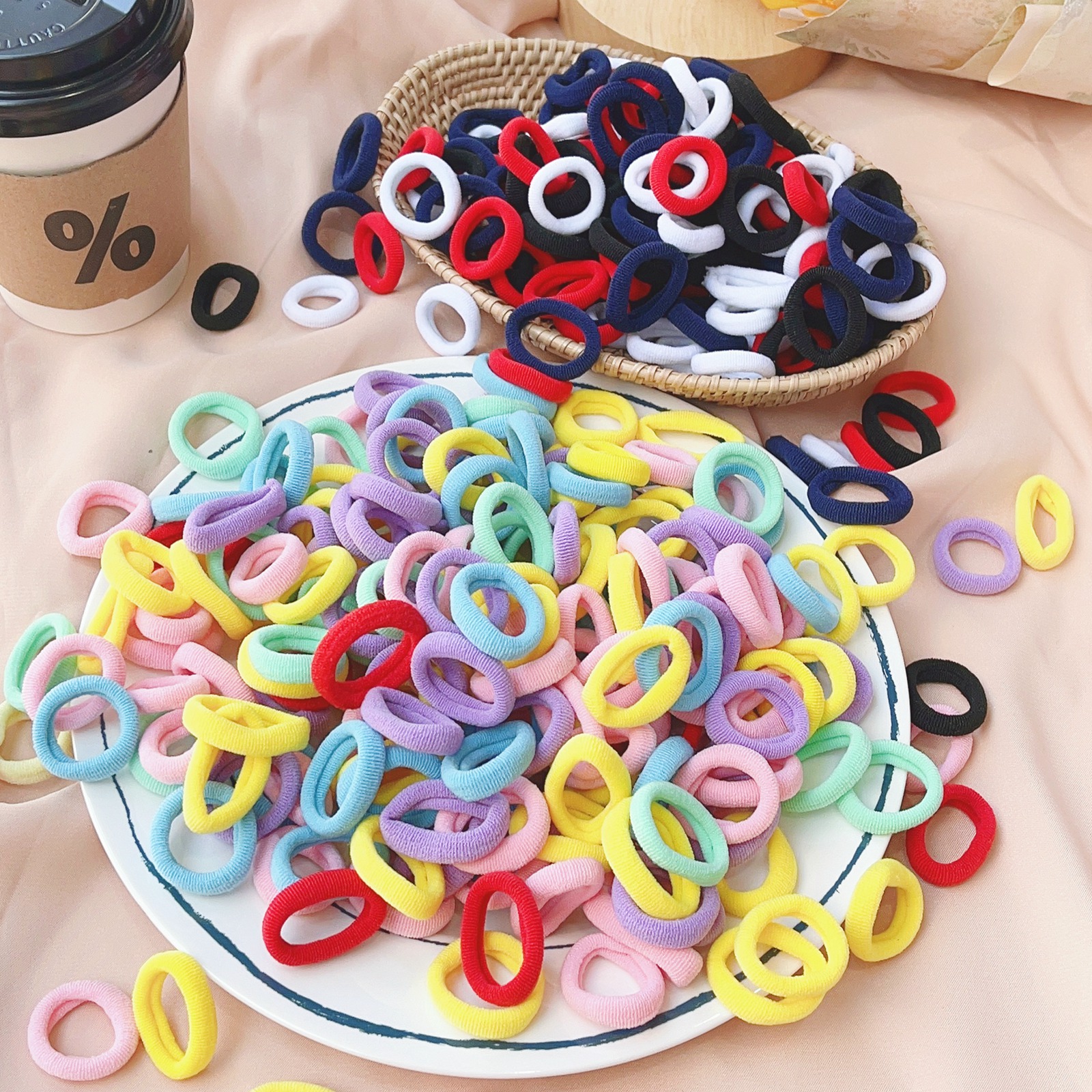20/50 Uds. Bandas elásticas para el cabello para niños, dulces para niñas, banda de goma para niños, pinzas para el cabello, diadema, accesorios para el cabello para bebés