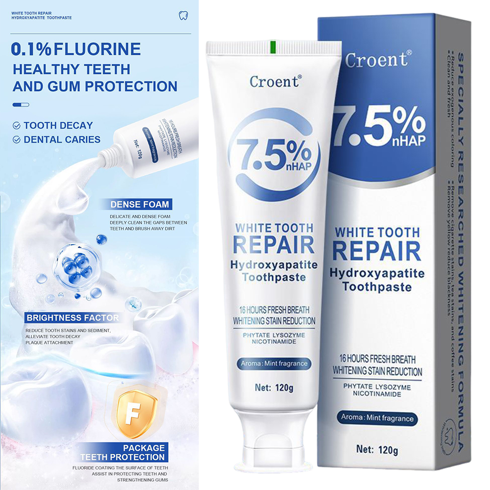 100g/120g Hydroxyapatite Zahnpasta Zahnstärkung Erfrischender Atem Aufhellung Zahnpasta Intensive Fleckenentfernung Zahnpasta