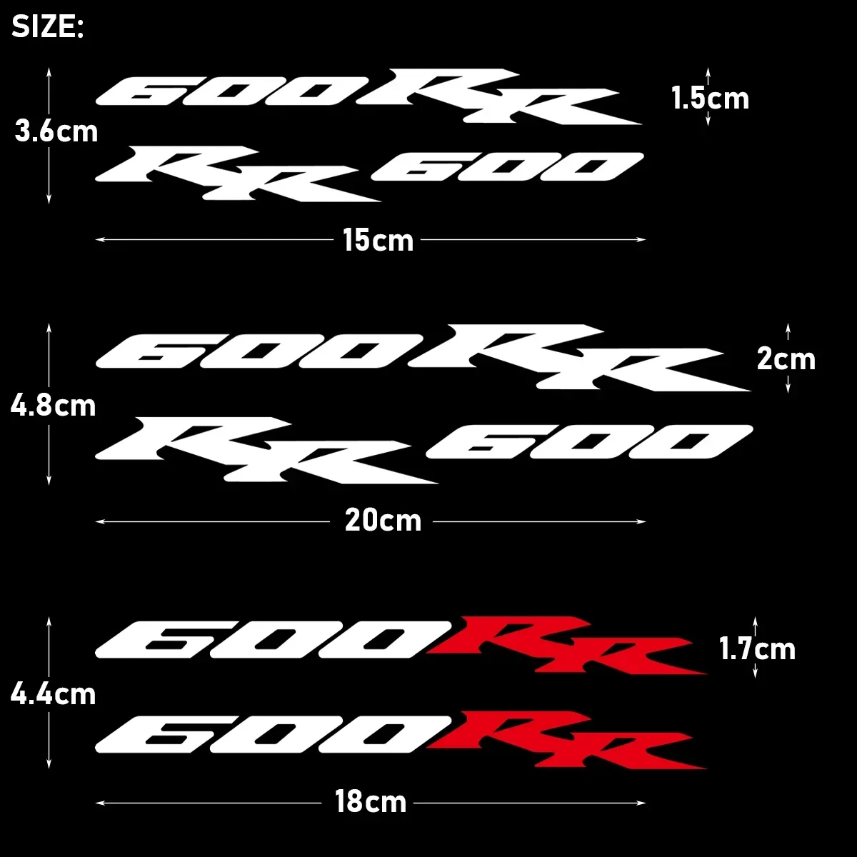 2x pegatinas reflectantes con emblema de tanque de motocicleta, accesorios, calcomanías para Honda CBR 600RR Fireblade Adhesivo Calcomanía Motocicleta