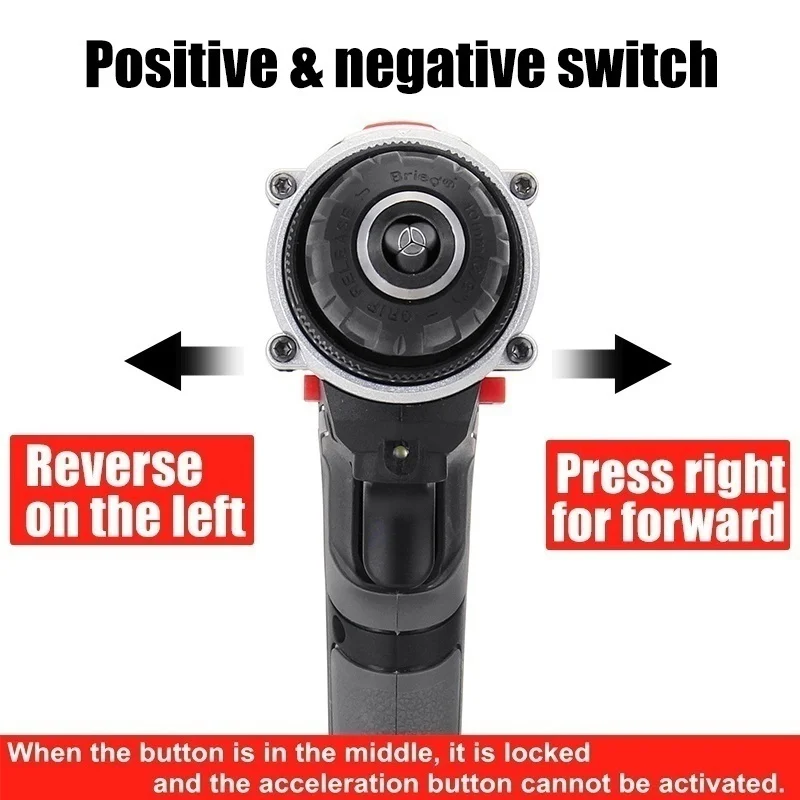 25+3 Torque Cordless Drill Electric Screwdriver Rechargeable Electric Drill Lithium-Ion Battery 2 Speed DIY Driver Power Tools