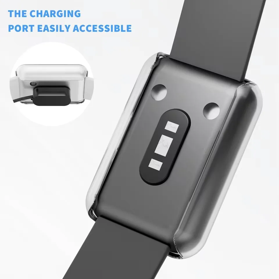 Funda completa para Samsung Galaxy Watch Fit 3, parachoques chapado en TPU suave, carcasa protectora completa para reloj