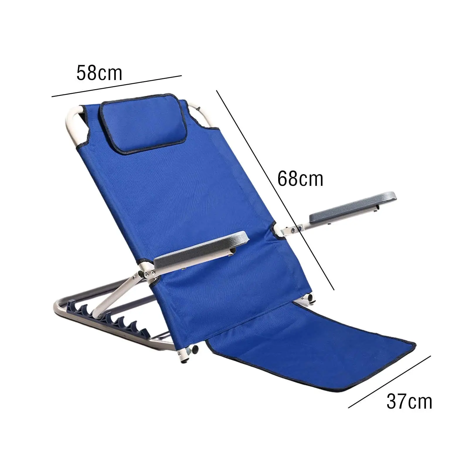 Bed Backrest Folding Lifting Seat with Armrests Low Seat Camping Chairs Back Rest for Park Garden Picnic Bedroom Mountaineering