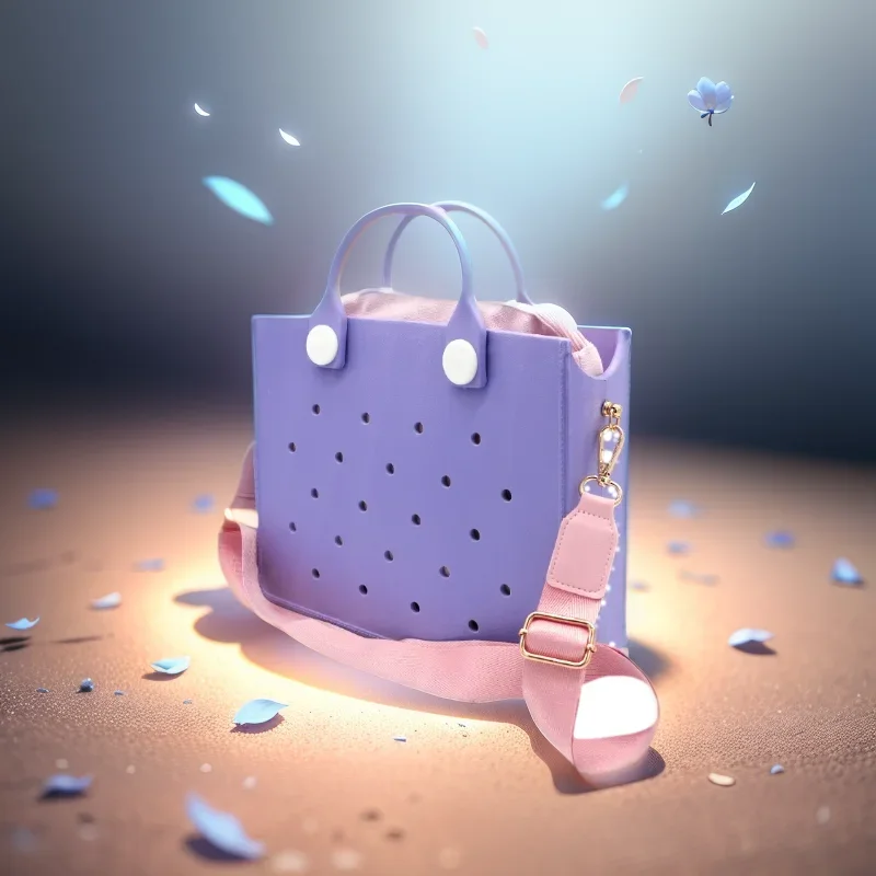 Sacola de borracha colorida para mulheres, bolsa de praia, bolsa de ombro, bolsas de compras, encantos, rosa, estilo verão, ajuste, moda