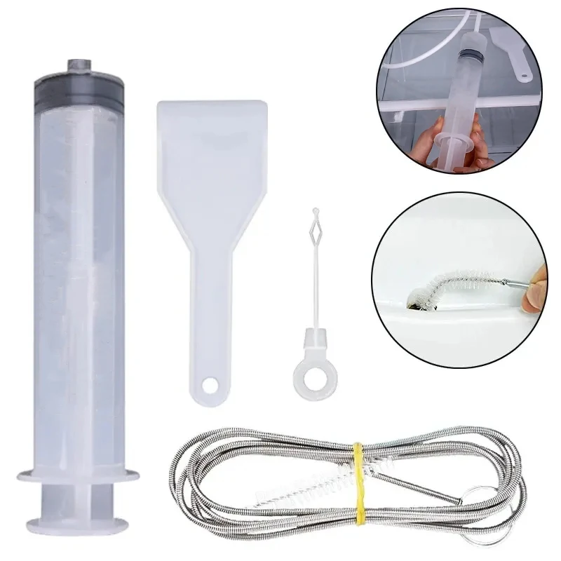 5/6 Pcs ตู้เย็นท่อระบายน้ํา Clog Remover ตู้เย็นแปรงน้ํา Outlet CLEANER สําหรับครัวเรือนทําความสะอาดขุดลอกเครื่องมือทําความสะอาด