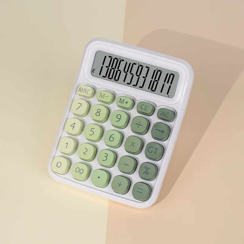 Botones de pantalla grande con gradiente de macarrón de Color de alto valor, superventas, para estudiantes de finanzas y contabilidad de computadoras, 1 Uds.