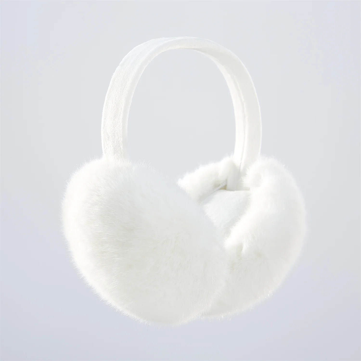 Cache-oreilles classiques en fourrure de lapin pour hommes et femmes, cache-oreilles en peluche, coupe-vent chaud, blanc, mode d'hiver, accessoires