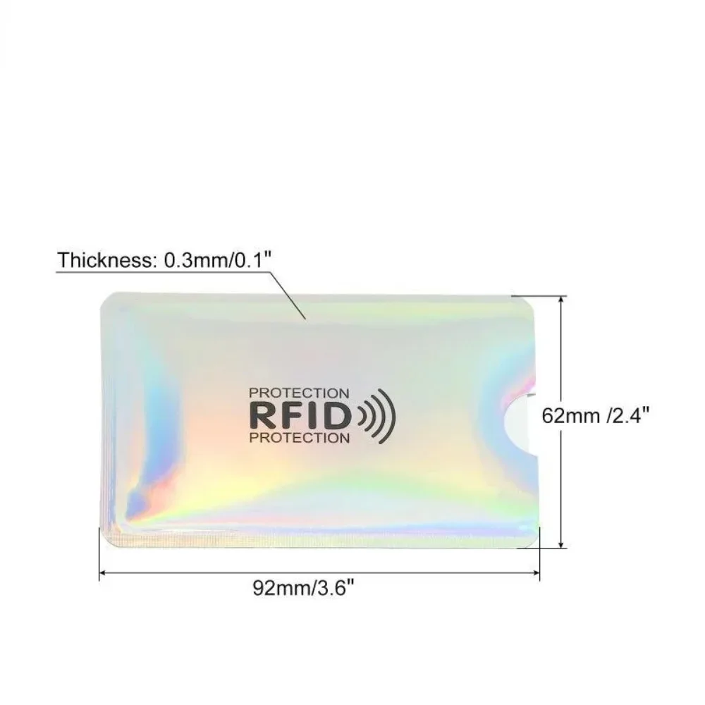 Fundas de bloqueo RFID de 10 Uds., funda segura de protección antirrobo de identidad para tarjetas de crédito, tarjeta de débito, funda de plástico transparente