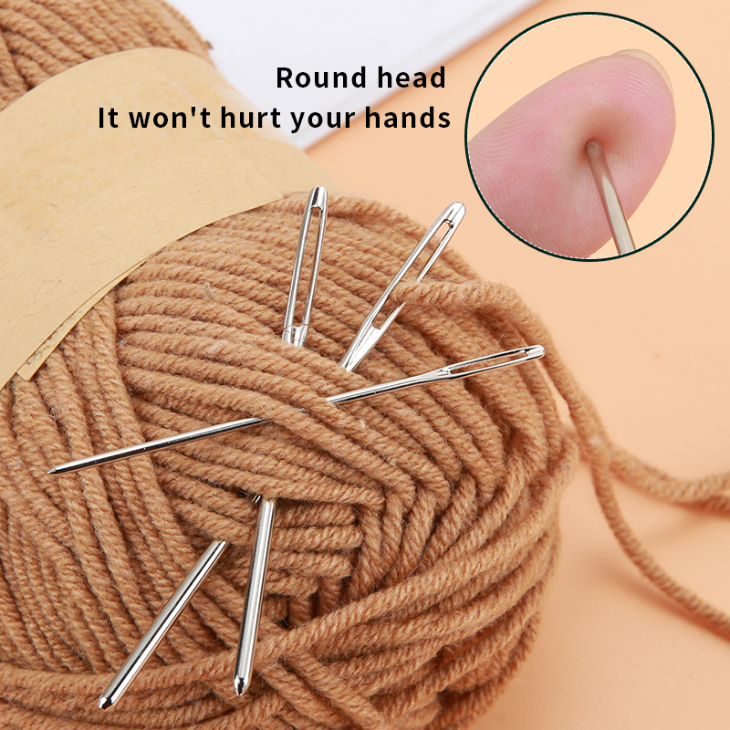 9 PCS Large Eye Blunt Sewing Needles Cross Stitch Knitting Needle Handmade Leather Embroidery Thread Needle Sewing Accessories