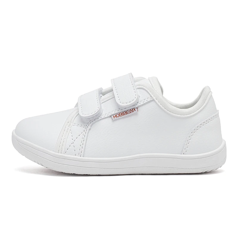 HOBIBEAR เด็กรองเท้า Barefoot Little/ใหญ่/เด็กกว้าง Toe Minimalist รองเท้าผ้าใบน้ําหนักเบา HOOK LOOP รองเท้าหนังเทียม