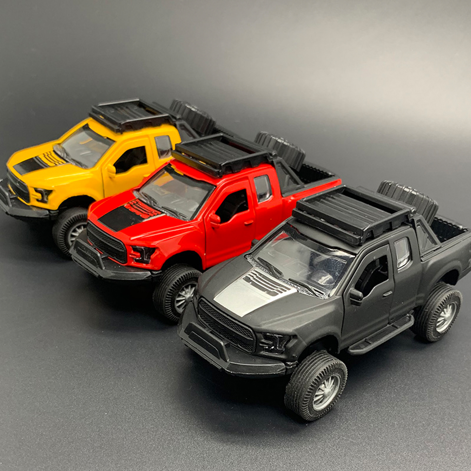 Modelo de carro de liga escala 1:36 F-150 - Brinquedo de ação com mola para crianças - Réplica autêntica divertida