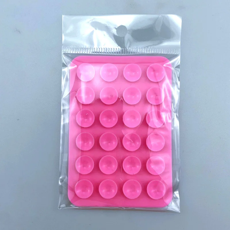 Silicone Suction Pad Double Sided For Mobile Phone Fixture Suction Cup Backed Adhesive Silicone Rubber Sucker Pad For Fixing