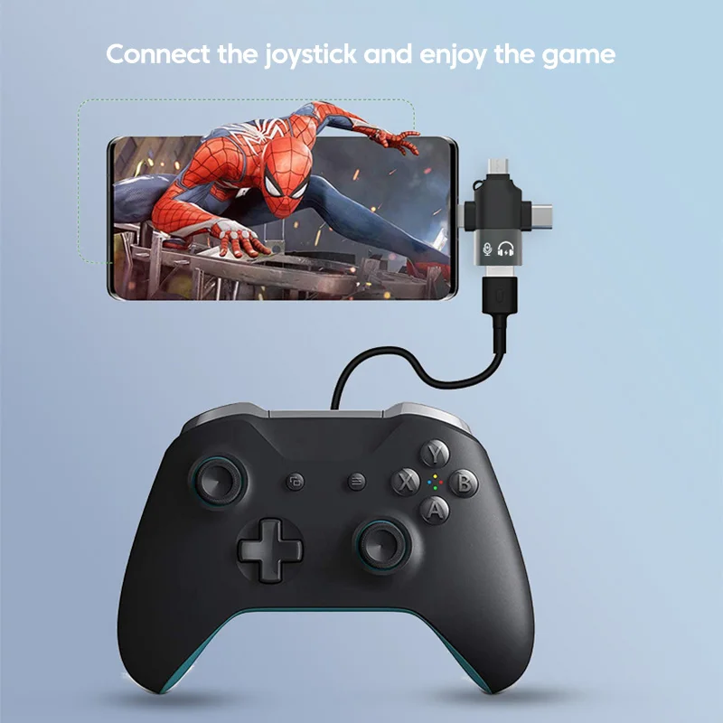 Adapter OTG 3 w 1 USB3.0 na Micro USB/Typ C/Lightning Konwerter dla iphone Xiaomi Samsung Mysz Klawiatura U Pendrive