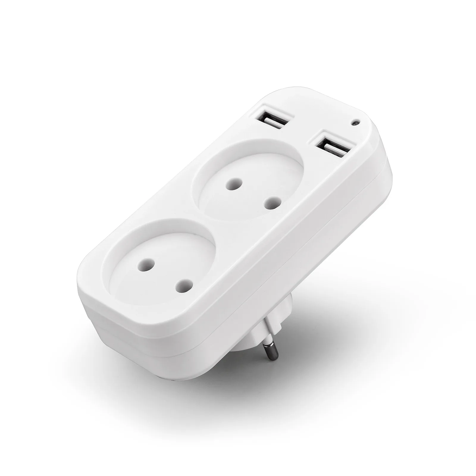 EU ปลั๊กแปลงปลั๊กมัลติฟังก์ชั่น SOCKET Extender พร้อม 2 USB Charger Multi Outlet Adapter สําหรับ Home/Office Universal SOCKET