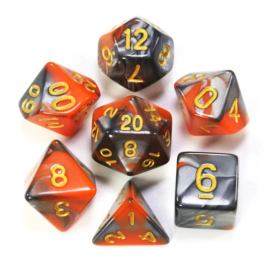 サイコロ DND ゲームサイコロロールサイコロ混合色サイコロセットバッグ付き 9 種類のスタイルポータブルおもちゃ DND RPG TRPG ゲームに利用可能