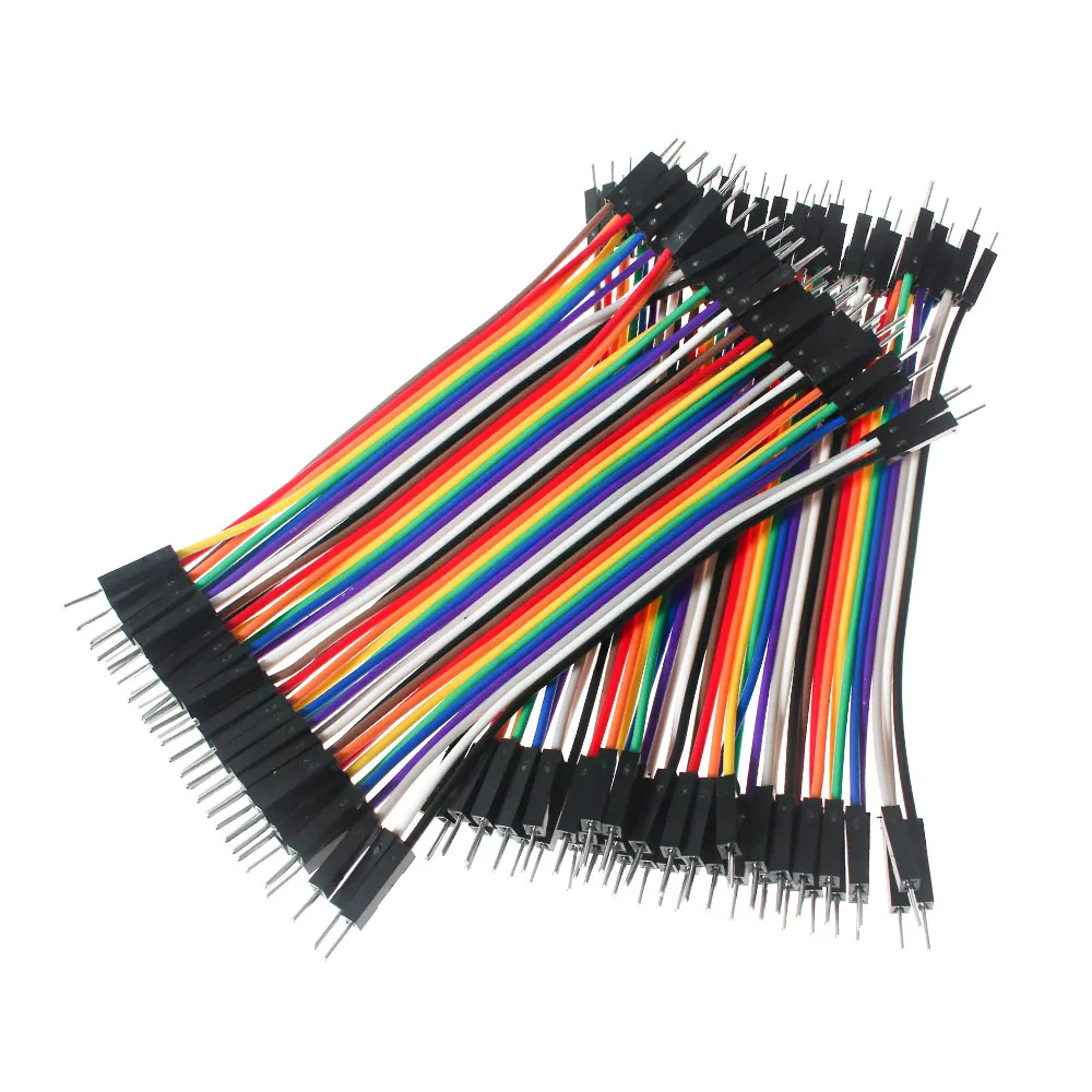 40 peças 10cm 15cm 20cm linha dupont 40pin fêmea para fêmea, macho para macho, macho para fêmea fios cabos diy kit de placa de ensaio