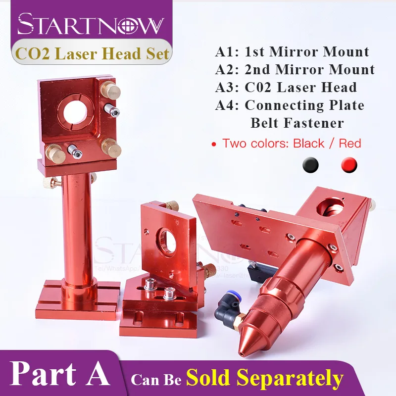Startnow CO2 Đầu Laser Bộ Gương Ống Kính Lấy Nét Integrative Đèn Gắn Giá Đỡ Cho Cắt Laser Cơ Chế Thiết Bị Phần