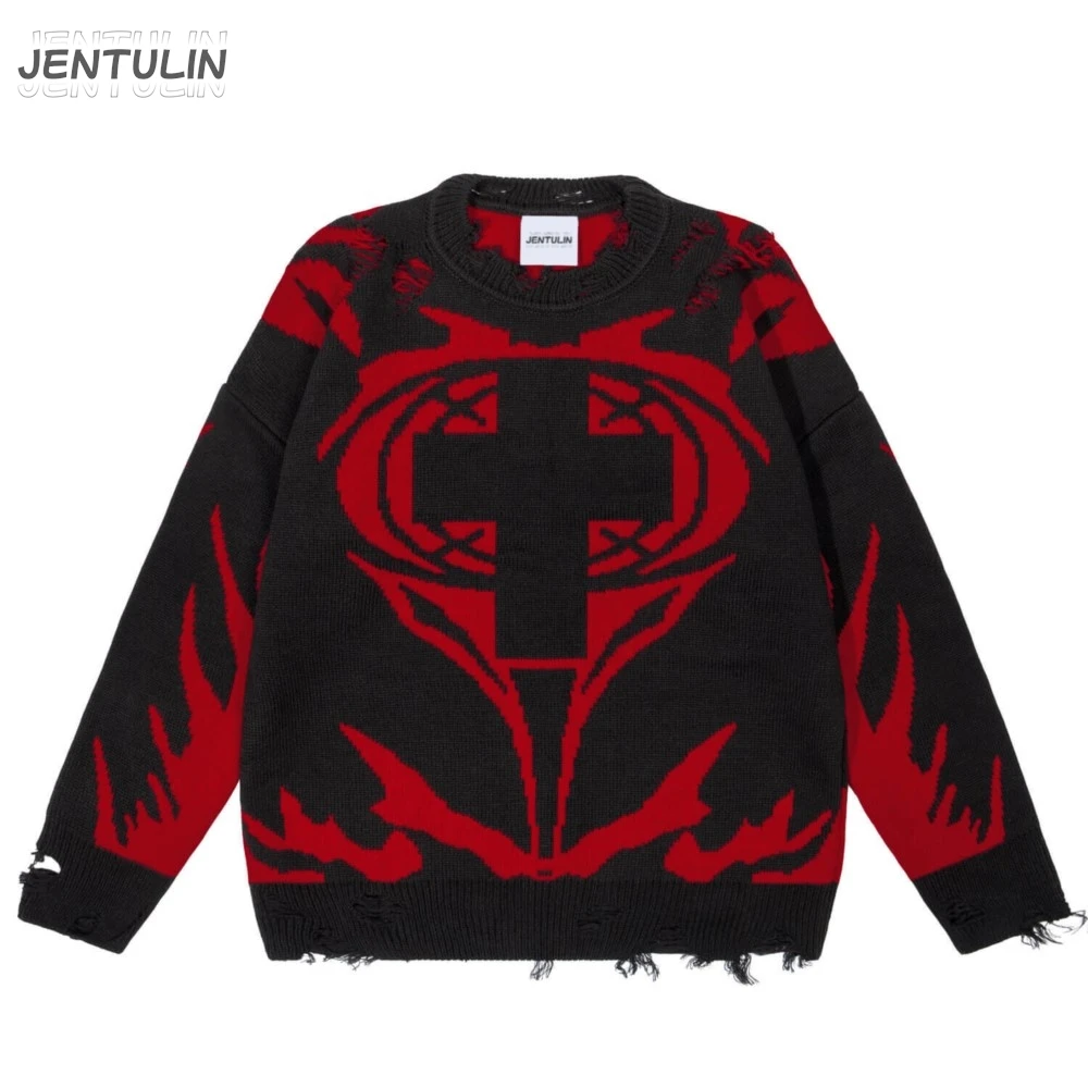 Hip Hop Neue Bestellung Grafik Pullover Männer Winter Stricken Pullover Langarm Tops Mode Harajuku Jumper Mantel Y2k Streetwear Kleidung