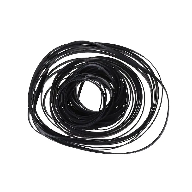 50/100Pcs 1/2/3/4mm Width Universal Mix Cassette Tape Machine Belts Assorted Flat Rubber Belt for CD DVD Recorders Walkman